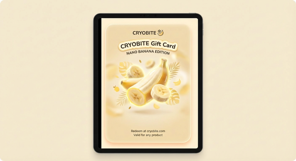 The Cryobite E-Gift Card.